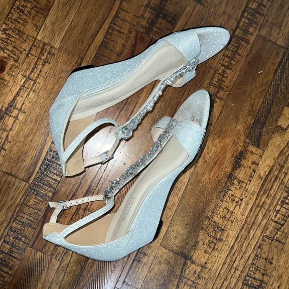 BENJAMIN WALK Touch Ups BEATRIX WEDGE SANDALS with chunky rhinestones 5.5 - Picture 12 of 14